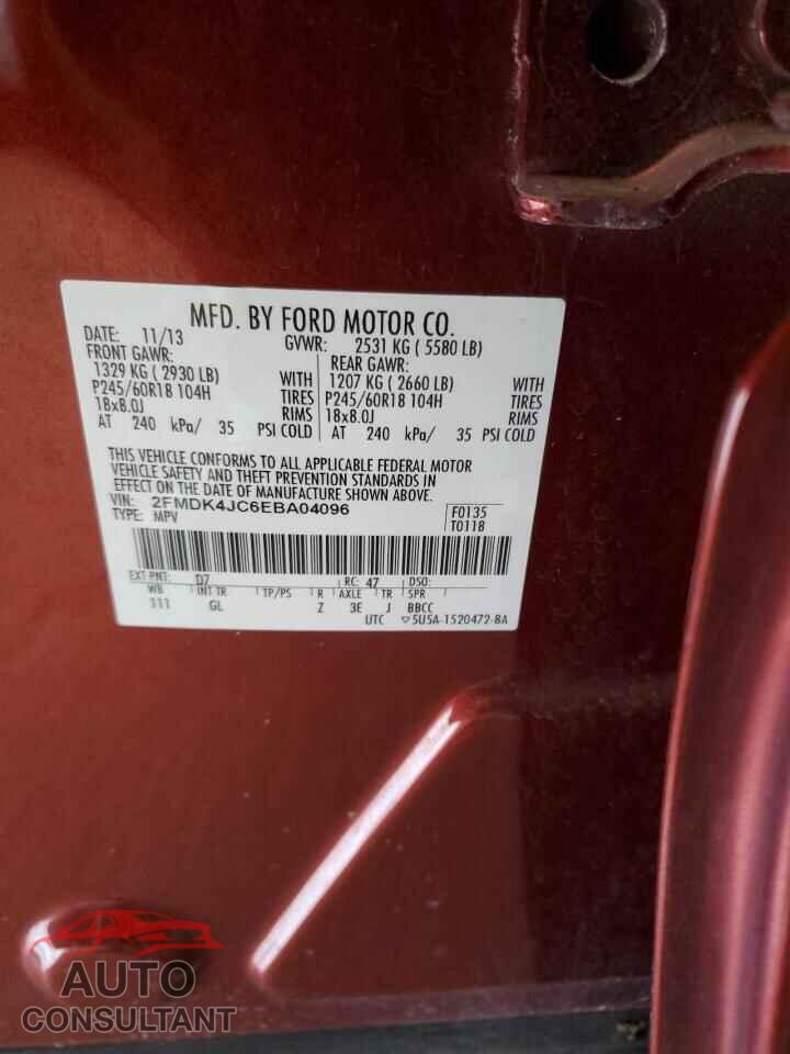 FORD EDGE 2014 - 2FMDK4JC6EBA04096