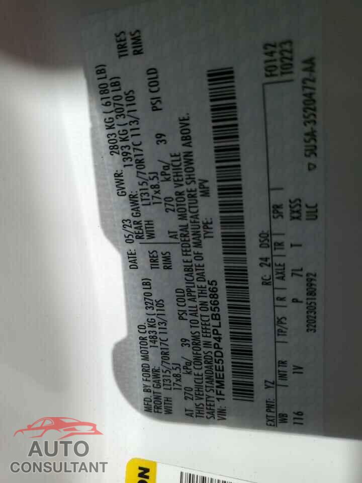 FORD BRONCO 2023 - 1FMEE5DP4PLB56865