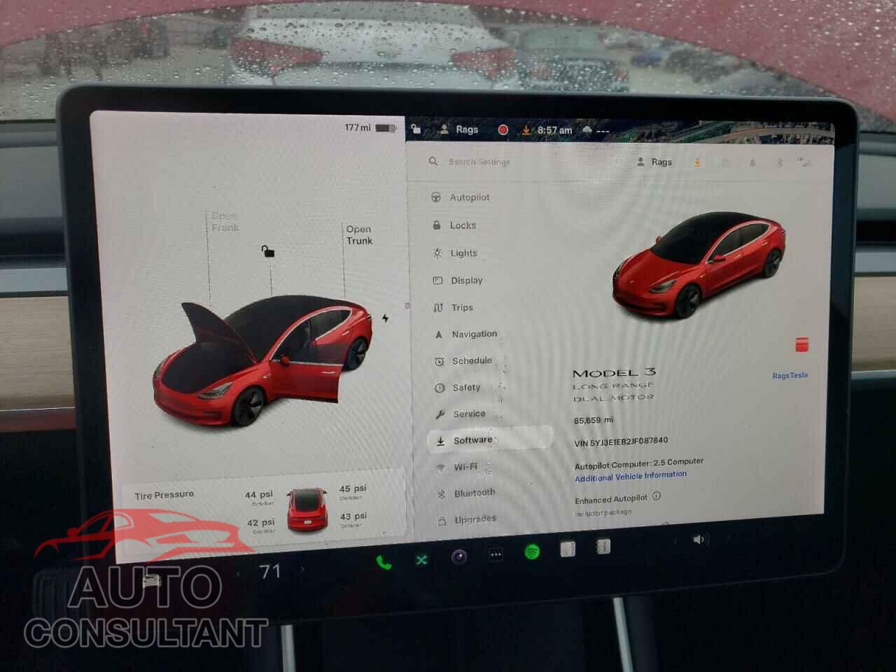 TESLA MODEL 3 2018 - 5YJ3E1EB2JF087840