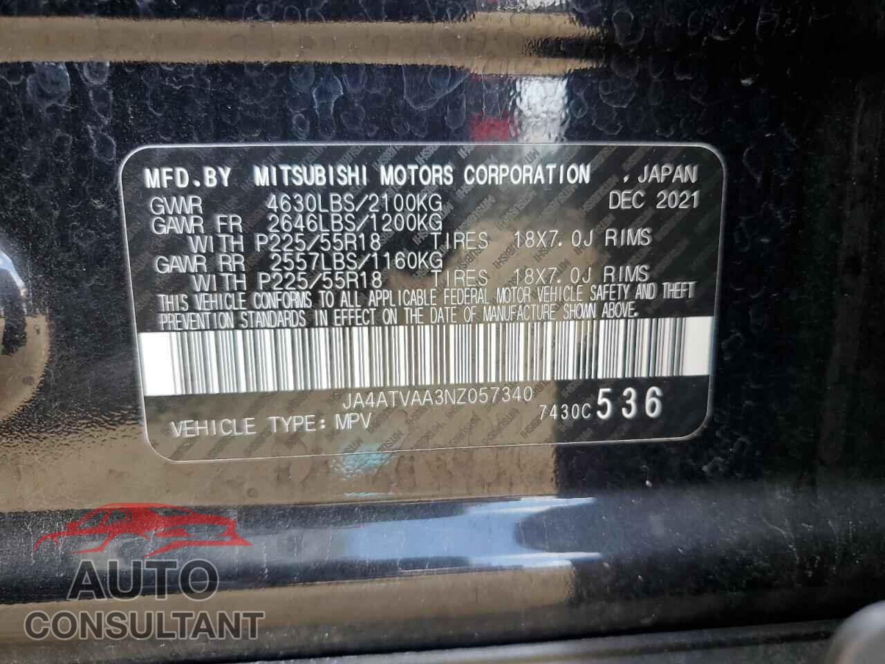 MITSUBISHI ECLIPSE 2022 - JA4ATVAA3NZ057340