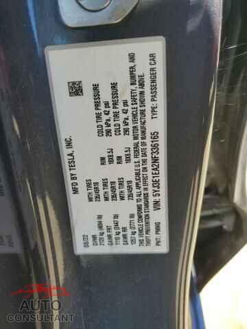 TESLA MODEL 3 2022 - 5YJ3E1EA2NF336165