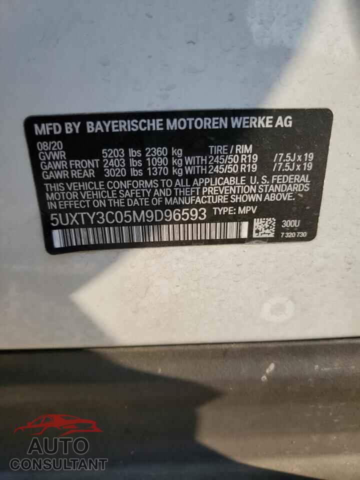 BMW X3 2021 - 5UXTY3C05M9D96593