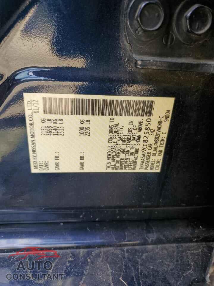 NISSAN MAXIMA 2012 - 1N4AA5AP2CC825850