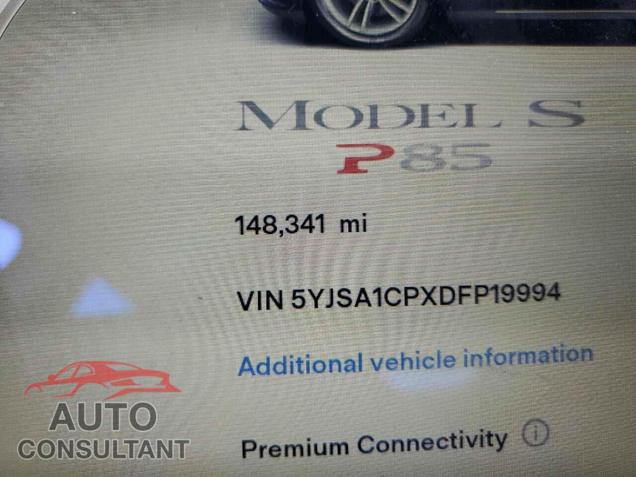 TESLA MODEL S 2013 - 5YJSA1CPXDFP19994