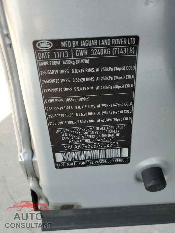 LAND ROVER LR4 2014 - SALAK2V62EA702208