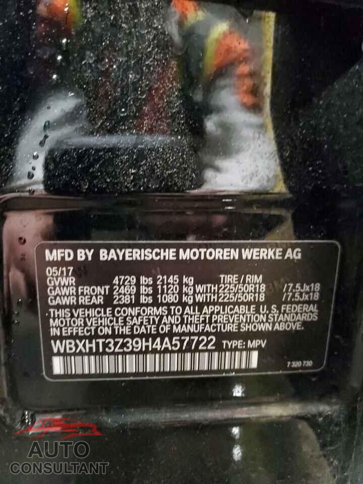 BMW X1 2017 - WBXHT3Z39H4A57722
