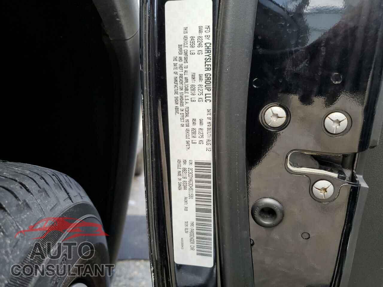 DODGE CHALLENGER 2013 - 2C3CDYAG3DH511591