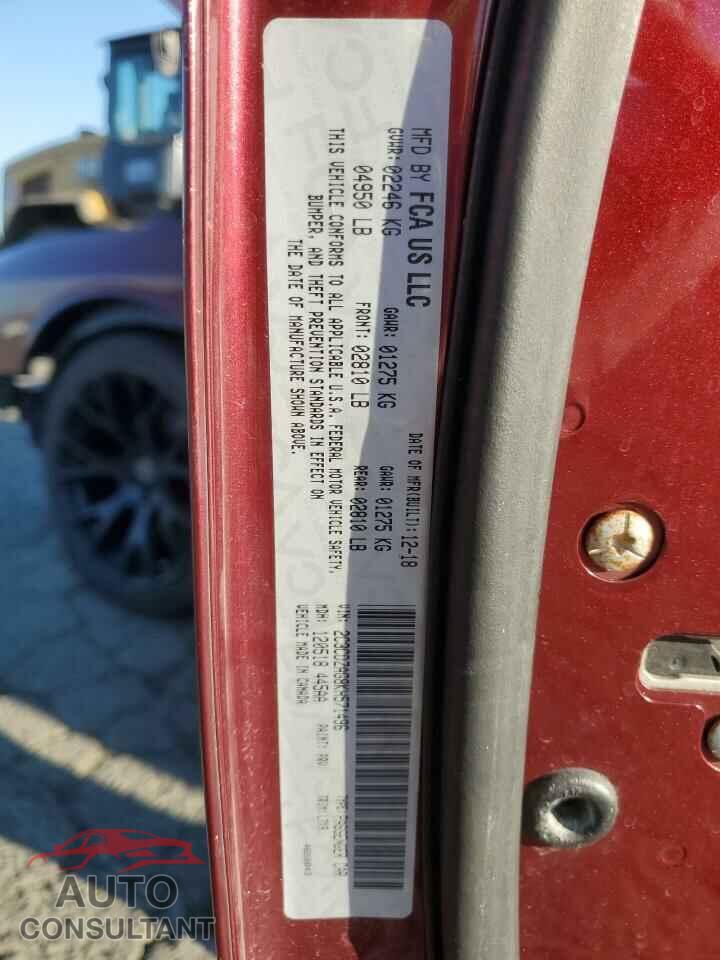 DODGE CHALLENGER 2019 - 2C3CDZAG8KH571496