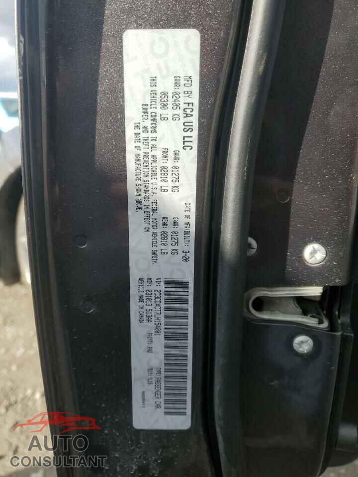 DODGE CHARGER 2020 - 2C3CDXCT7LH154001