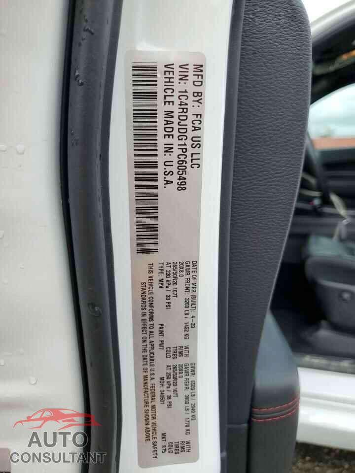 DODGE DURANGO 2023 - 1C4RDJDG1PC605498