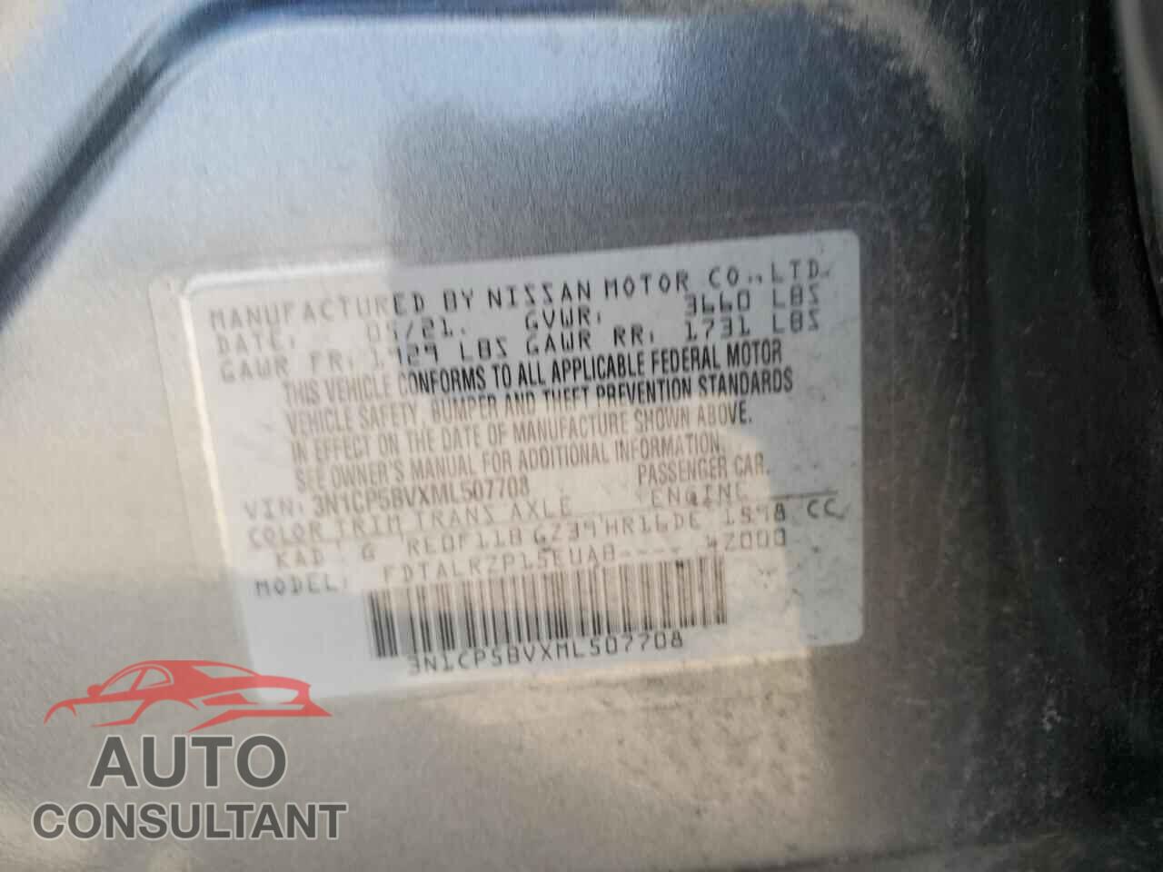 NISSAN KICKS 2021 - 3N1CP5BVXML507708