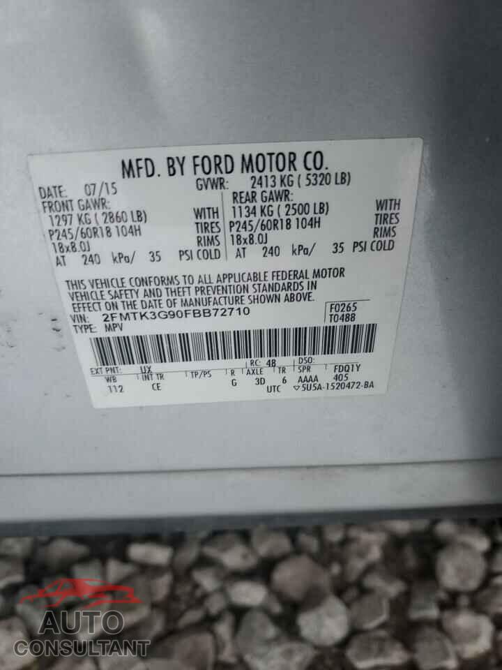 FORD EDGE 2015 - 2FMTK3G90FBB72710