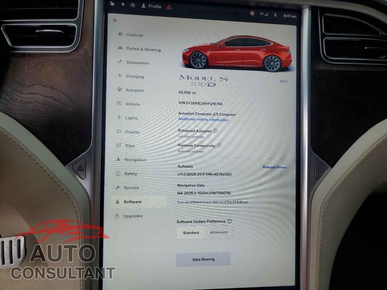 TESLA MODEL S 2017 - 5YJSA1E20HF216756