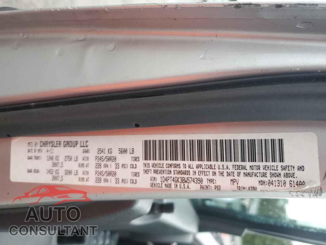 DODGE NITRO 2011 - 1D4PT4GK3BW574390