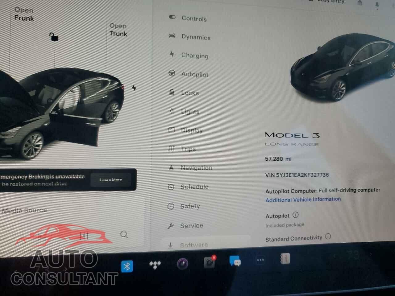 TESLA MODEL 3 2019 - 5YJ3E1EA2KF327736