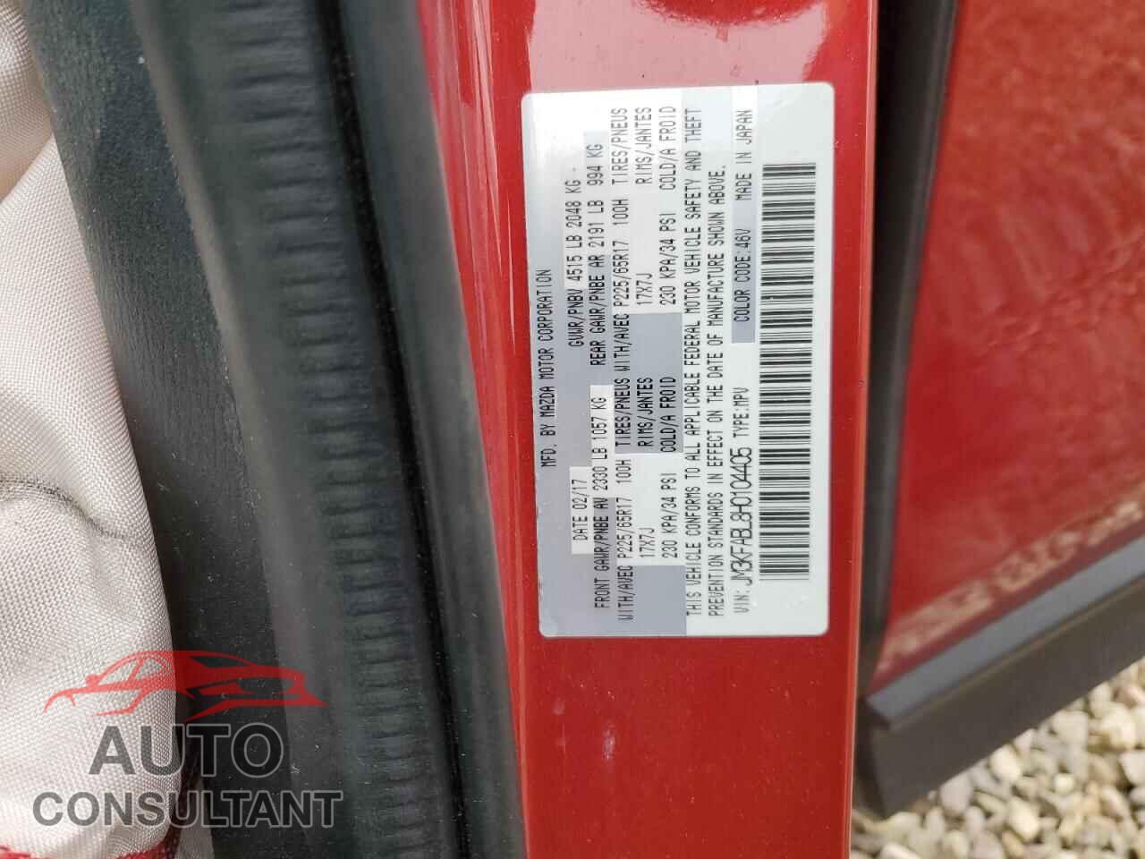 MAZDA CX-5 2017 - JM3KFABL8H0104405