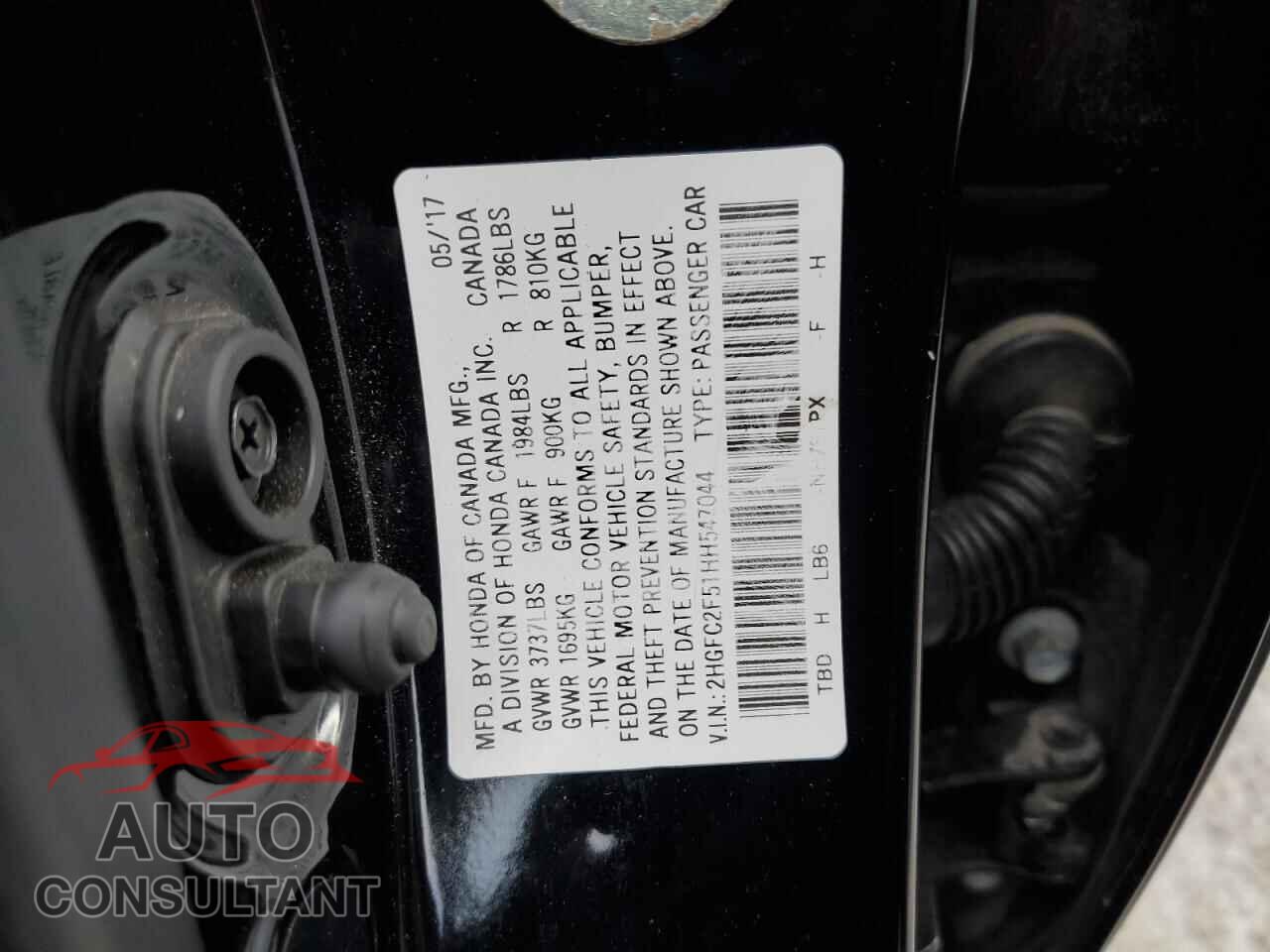 HONDA CIVIC 2017 - 2HGFC2F51HH547044