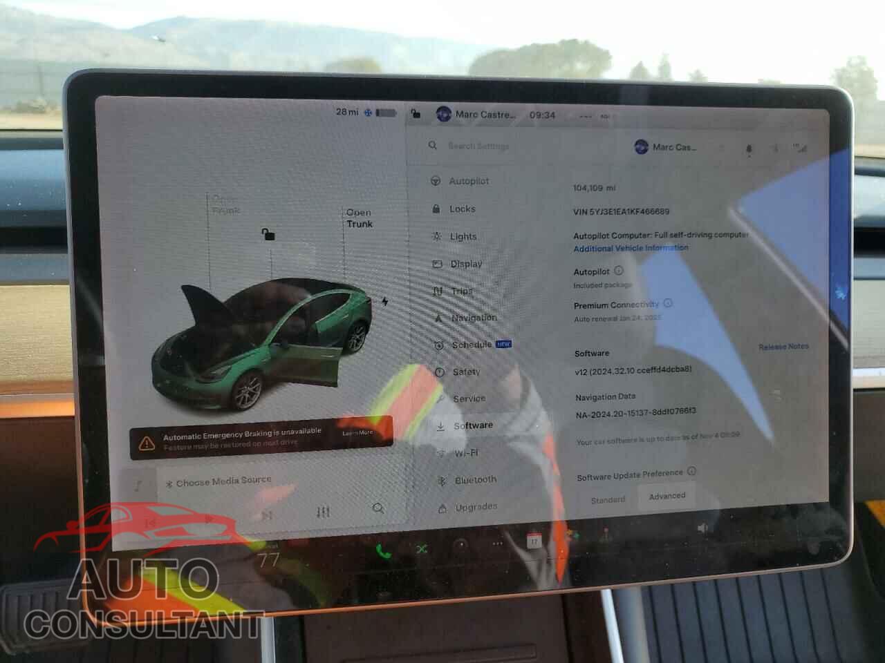 TESLA MODEL 3 2019 - 5YJ3E1EA1KF466689