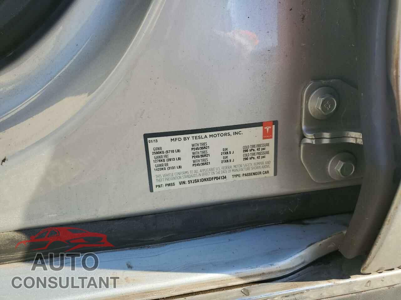 TESLA MODEL S 2013 - 5YJSA1DNXDFP04134