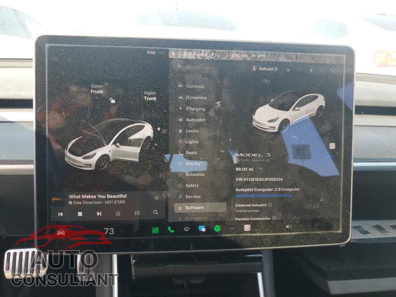 TESLA MODEL 3 2018 - 5YJ3E1EA0JF008334