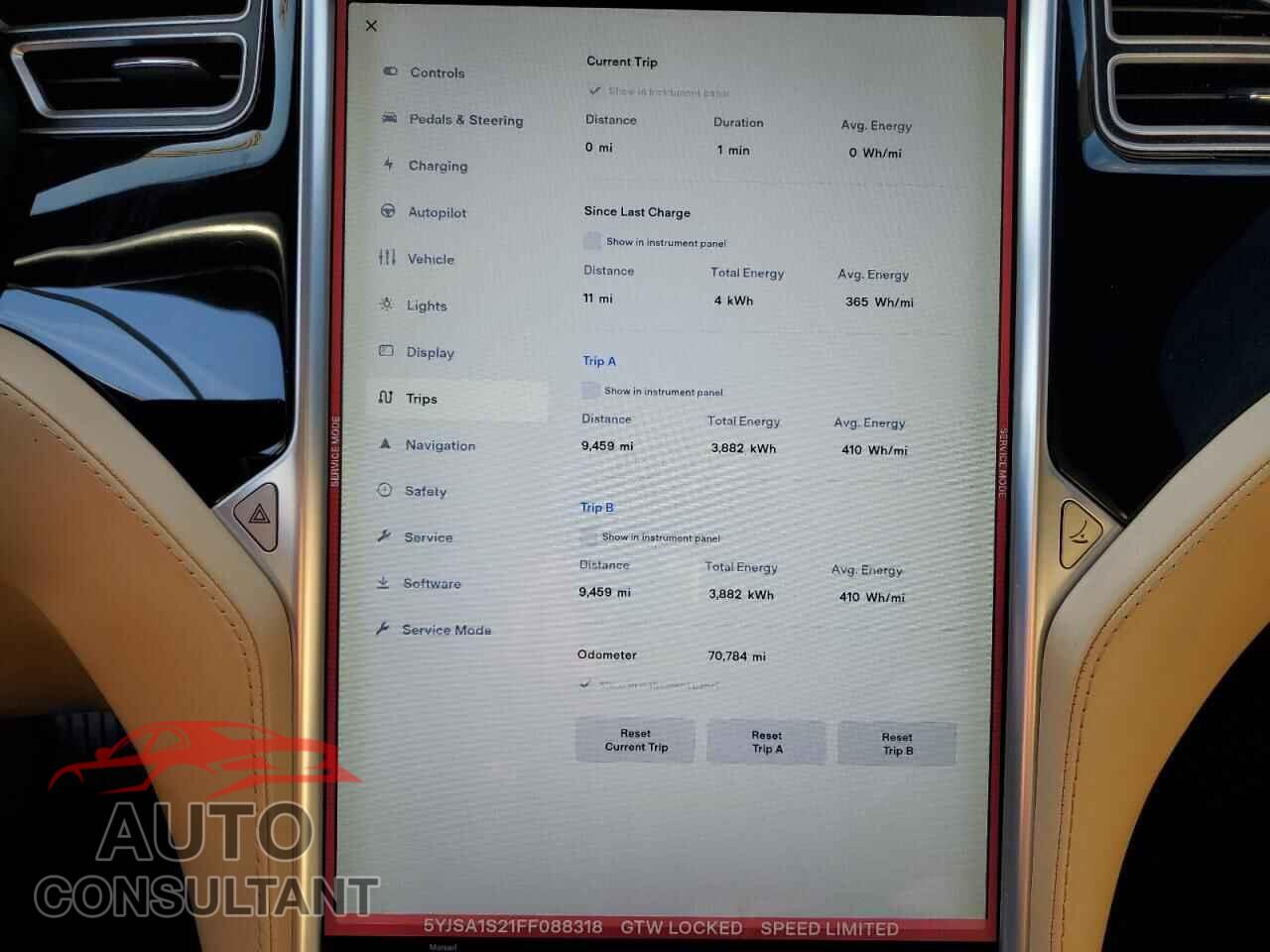 TESLA MODEL S 2015 - 5YJSA1S21FF088318