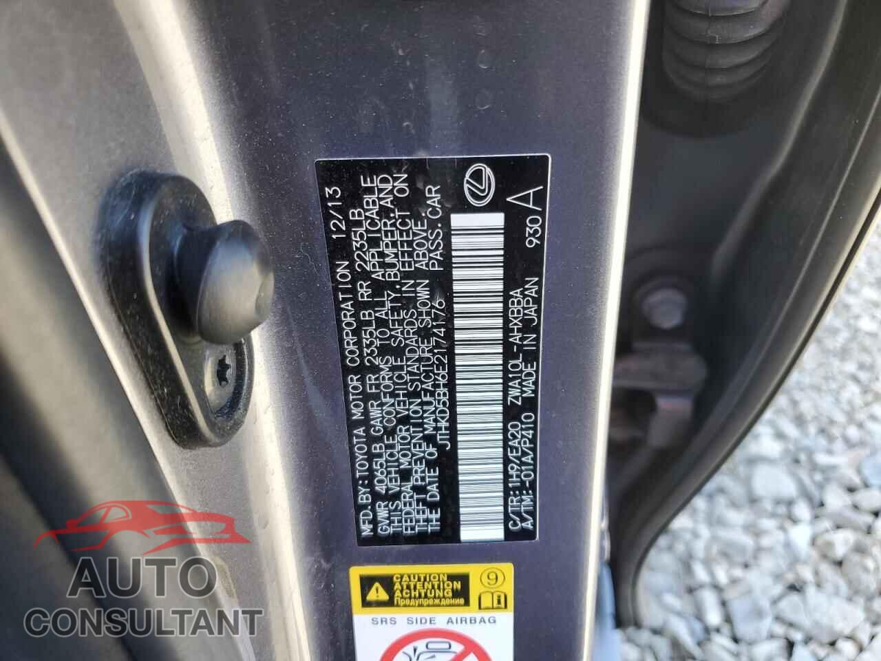 LEXUS CT 200 2014 - JTHKD5BH6E2174176