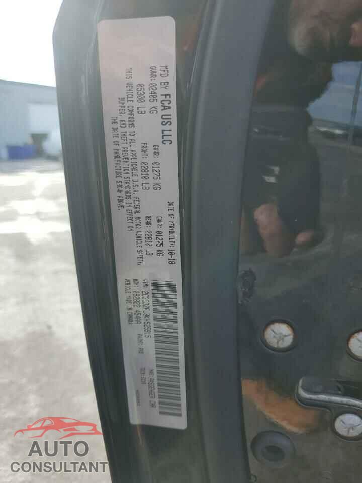 DODGE CHALLENGER 2019 - 2C3CDZFJ8KH525915