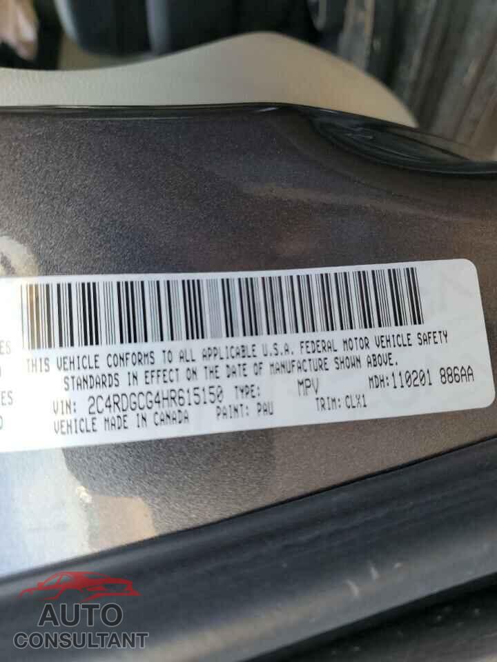DODGE CARAVAN 2017 - 2C4RDGCG4HR615150