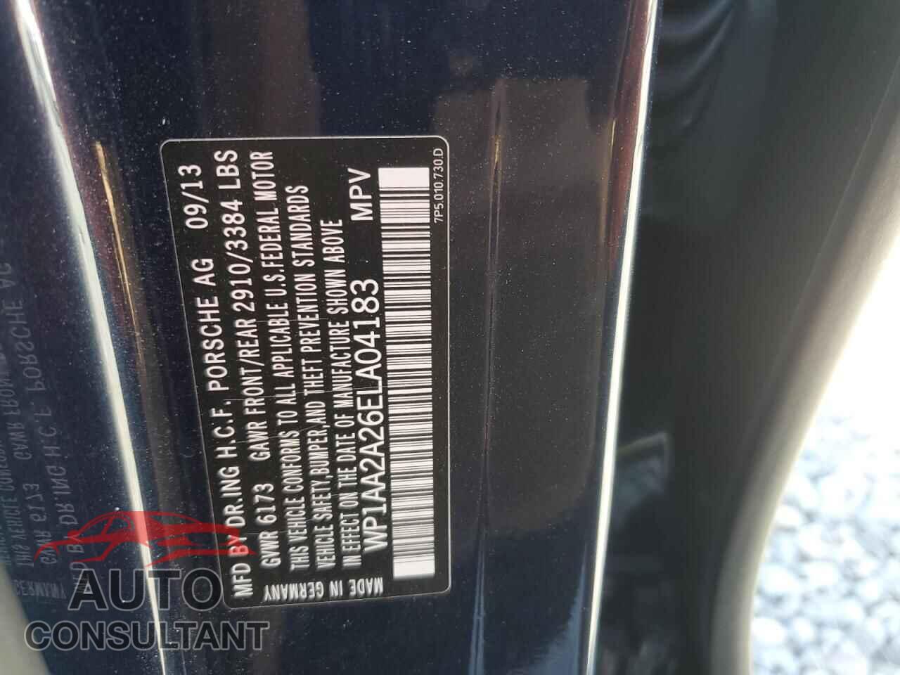 PORSCHE CAYENNE 2014 - WP1AA2A26ELA04183