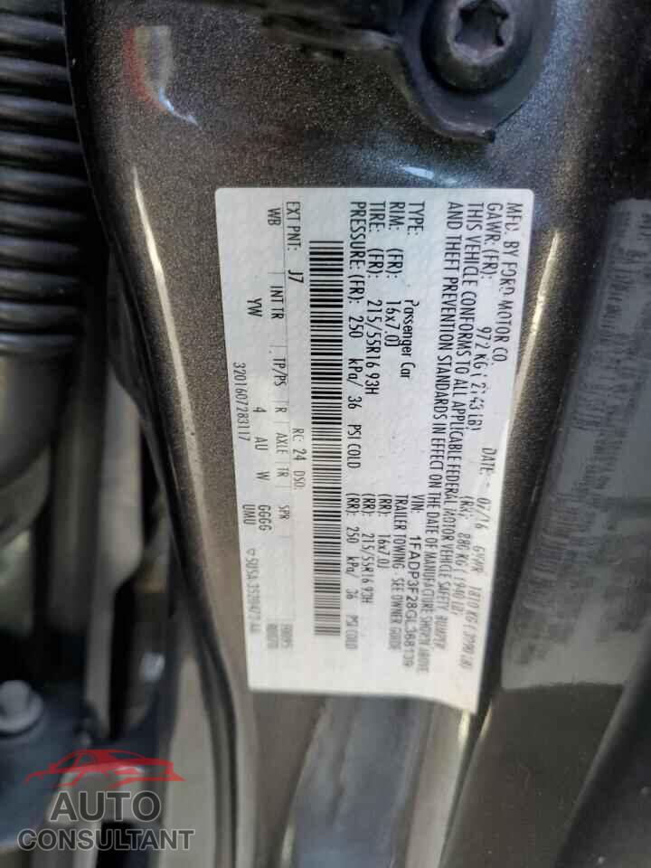 FORD FOCUS 2016 - 1FADP3F28GL368139