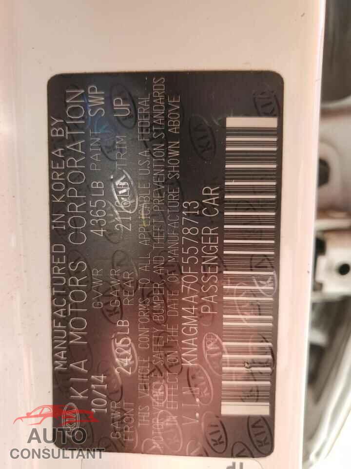KIA OPTIMA 2015 - KNAGM4A70F5578713