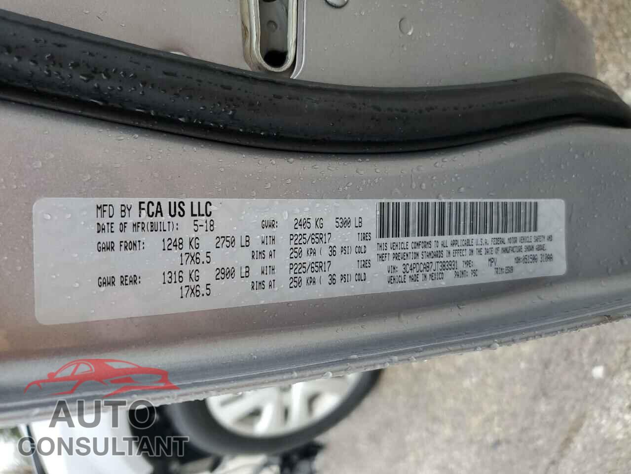 DODGE JOURNEY 2018 - 3C4PDCAB7JT383931