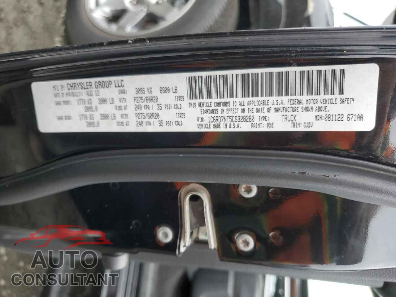 DODGE RAM 1500 2012 - 1C6RD7NT5CS328280