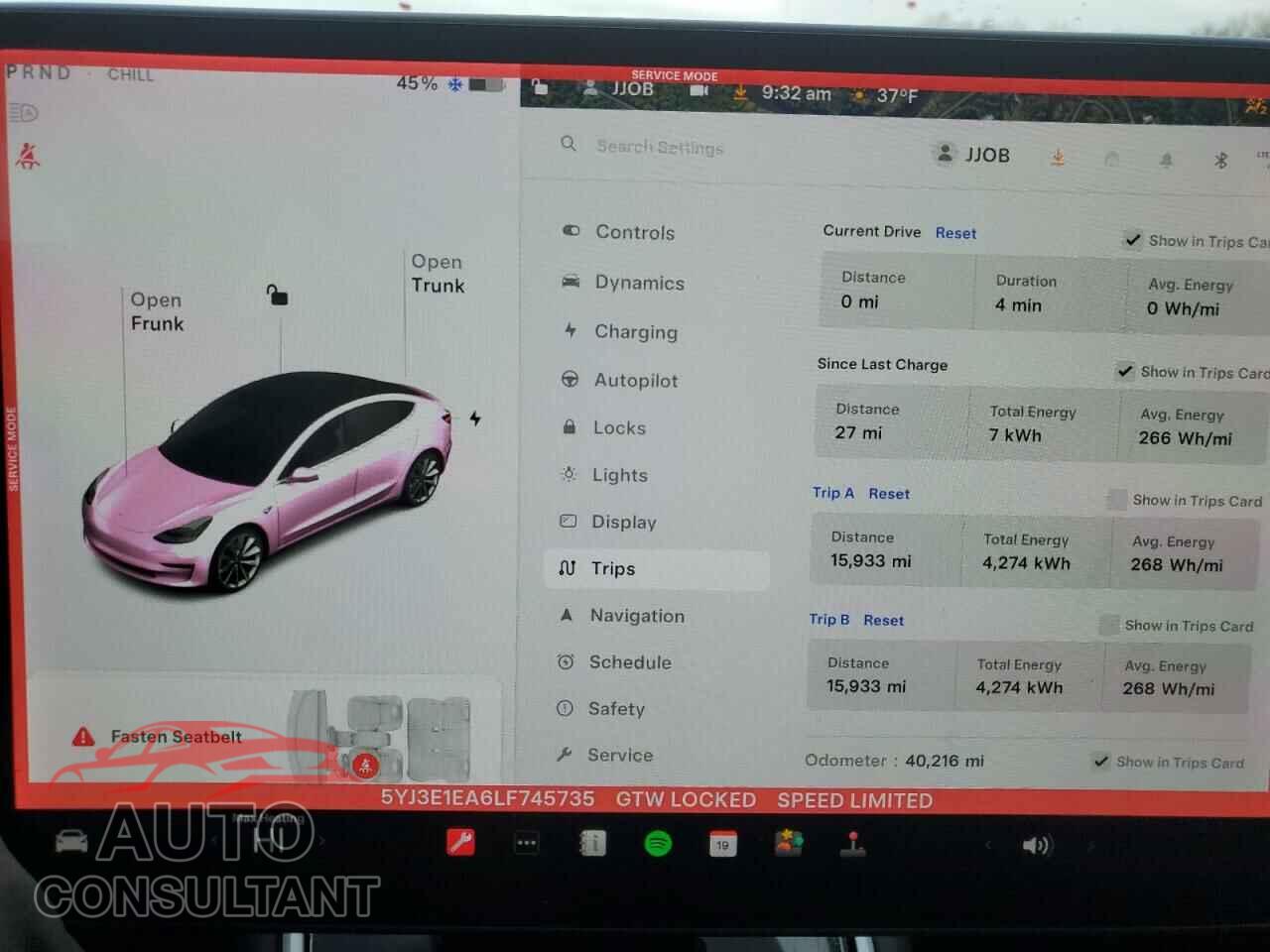 TESLA MODEL 3 2020 - 5YJ3E1EA6LF745735