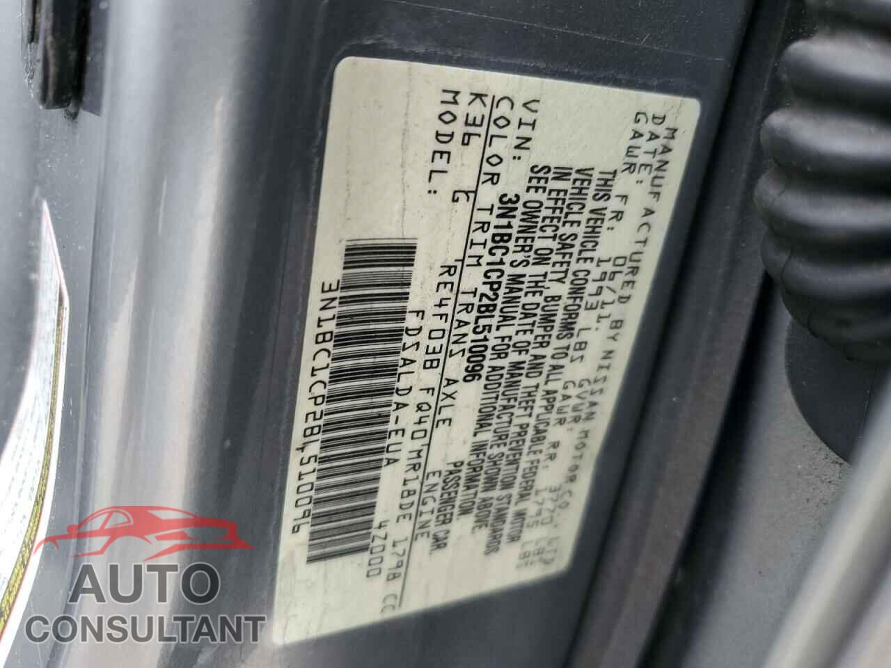 NISSAN VERSA 2011 - 3N1BC1CP2BL510096