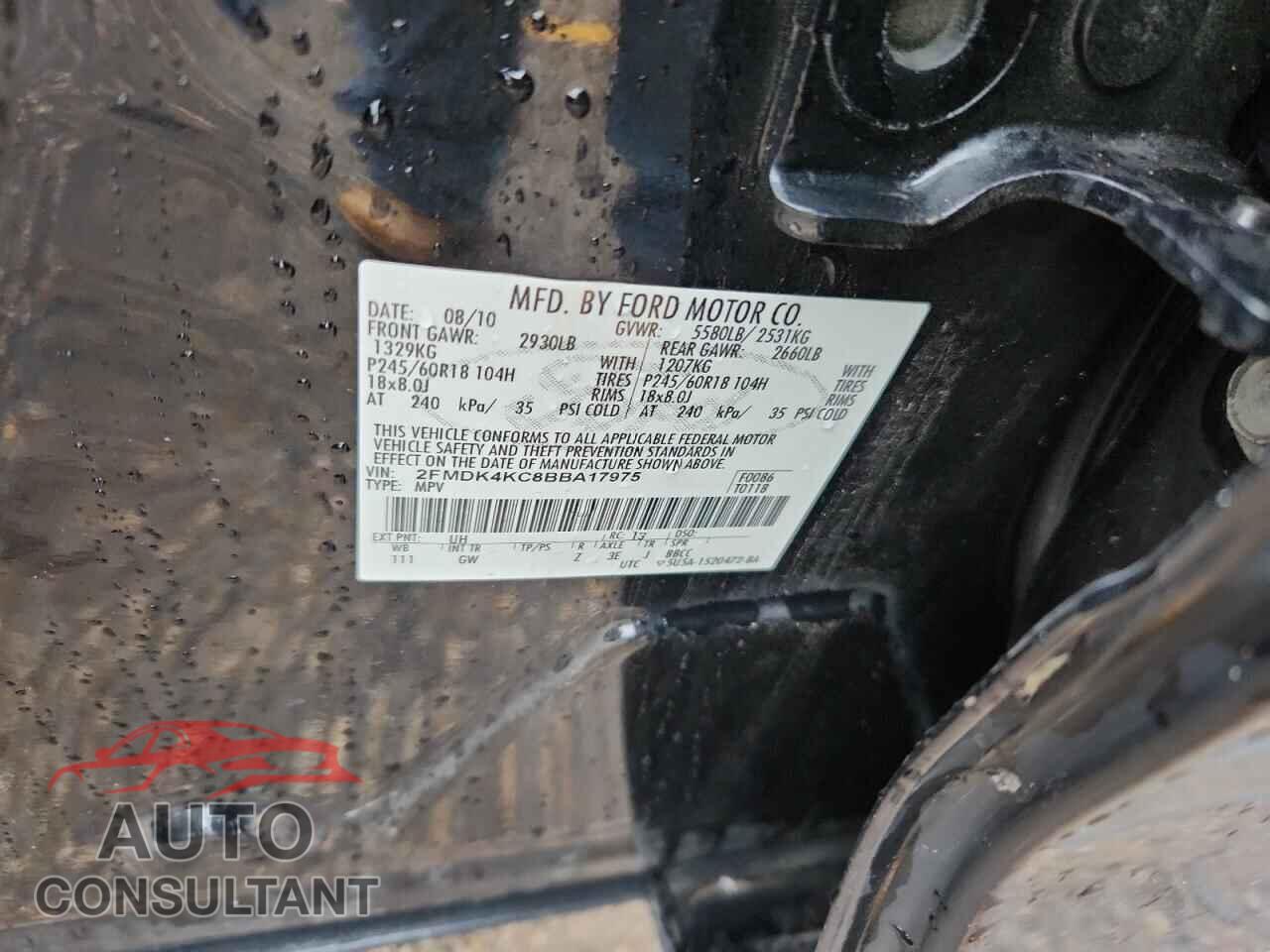 FORD EDGE 2011 - 2FMDK4KC8BBA17975