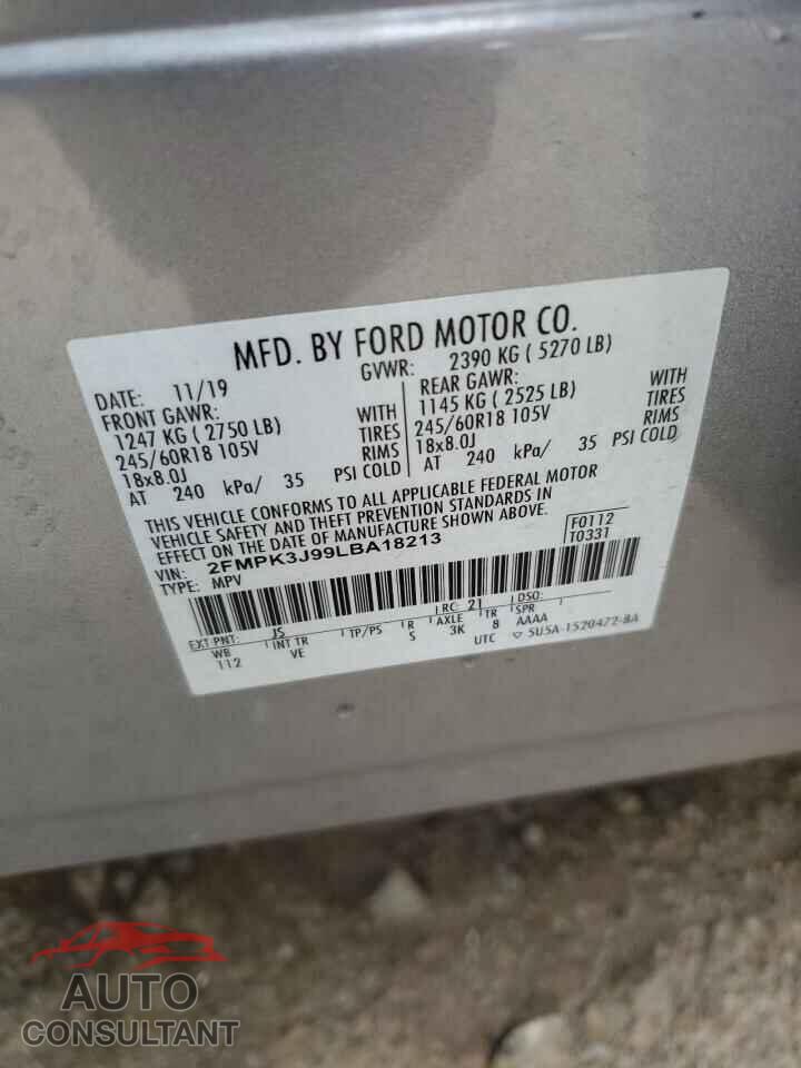 FORD EDGE 2020 - 2FMPK3J99LBA18213