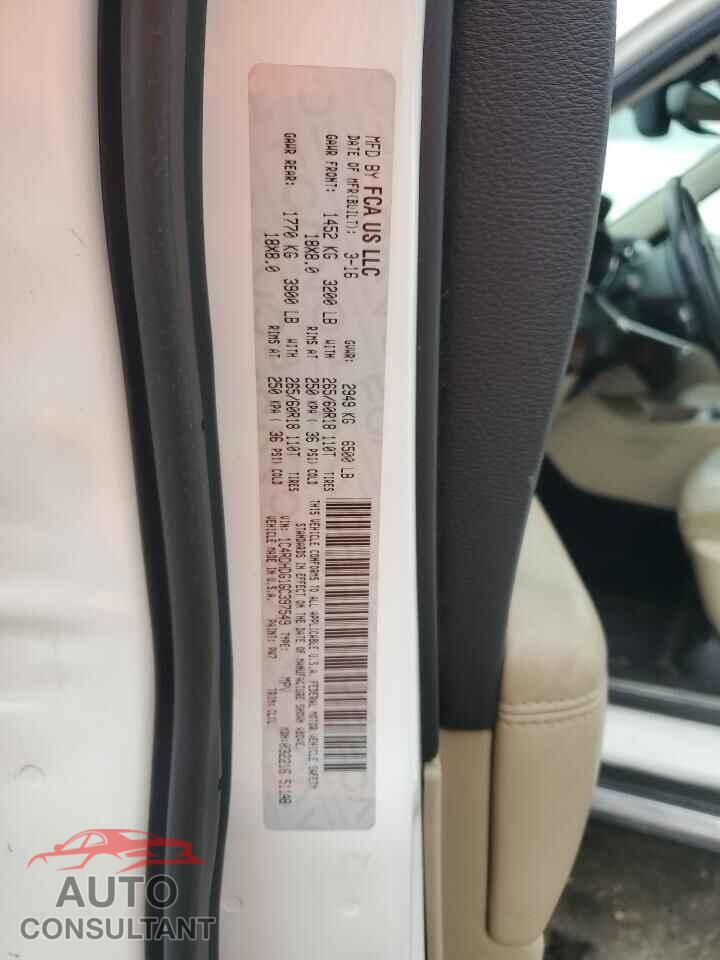 DODGE DURANGO 2016 - 1C4RDHDG1GC397549