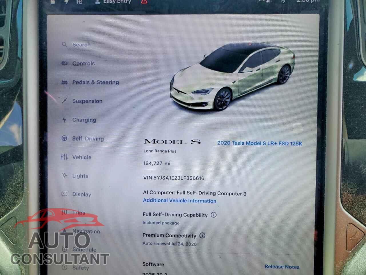 TESLA MODEL S 2020 - 5YJSA1E23LF356616