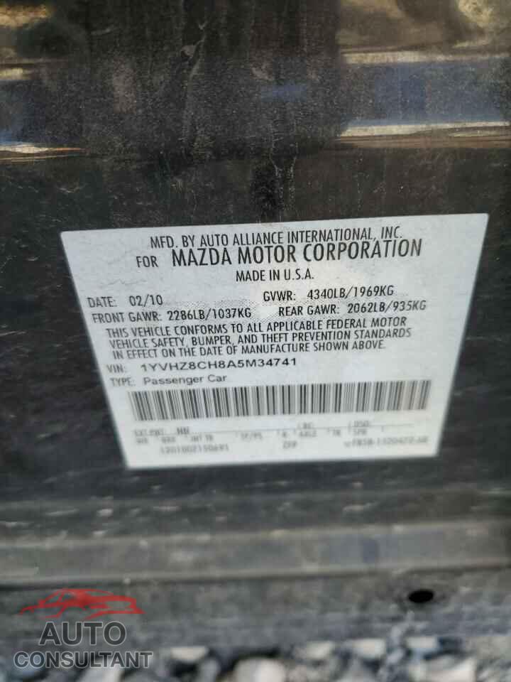 MAZDA 6 2010 - 1YVHZ8CH8A5M34741