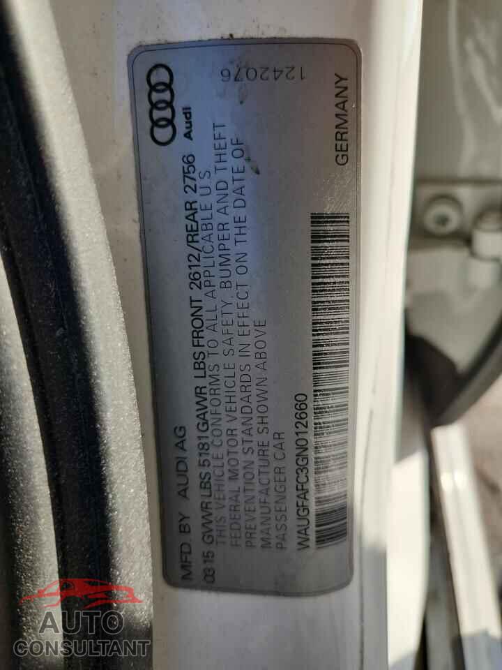 AUDI A6 2016 - WAUGFAFC3GN012660