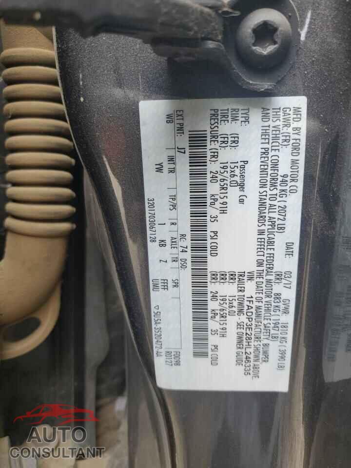 FORD FOCUS 2017 - 1FADP3E28HL246335