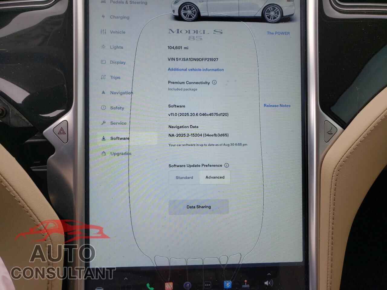 TESLA MODEL S 2013 - 5YJSA1DN9DFP21927