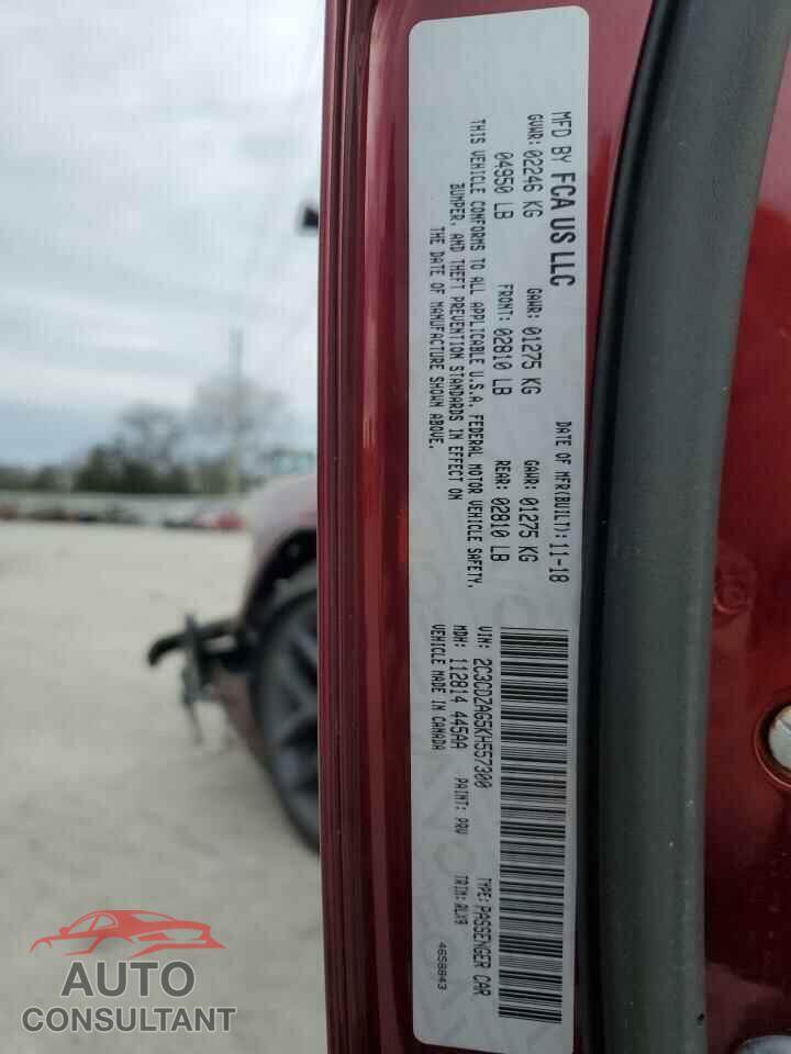 DODGE CHALLENGER 2019 - 2C3CDZAG5KH557300