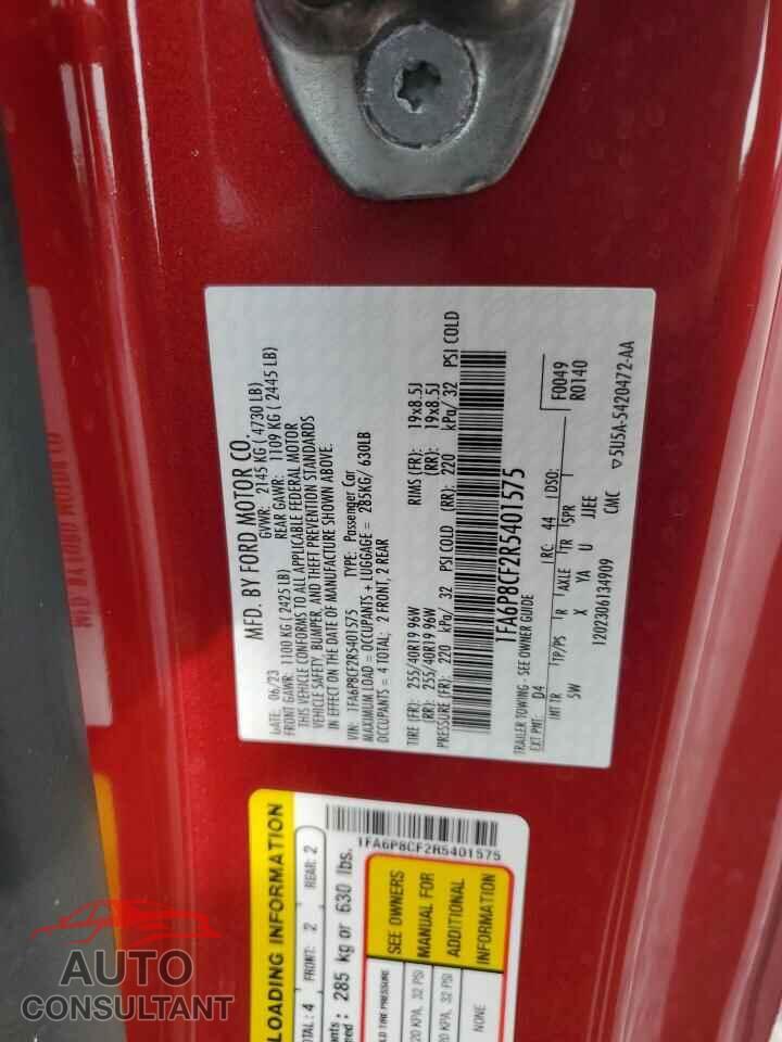 FORD MUSTANG 2024 - 1FA6P8CF2R5401575