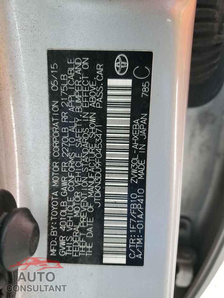 TOYOTA PRIUS 2015 - JTDKN3DU9F0453471
