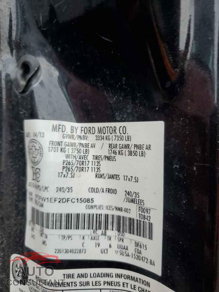 FORD F-150 2013 - 1FTFW1EF2DFC15085