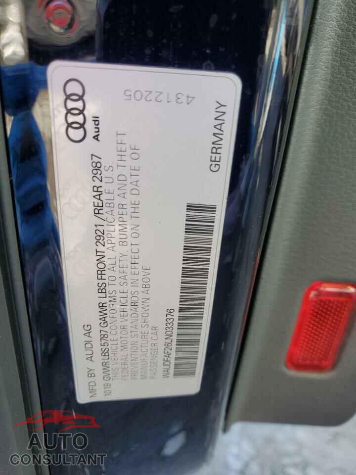 AUDI S6/RS6 2020 - WAUDFAF26LN033376
