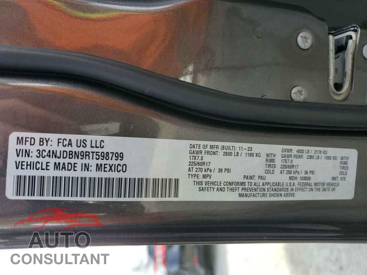 JEEP COMPASS 2024 - 3C4NJDBN9RT598799
