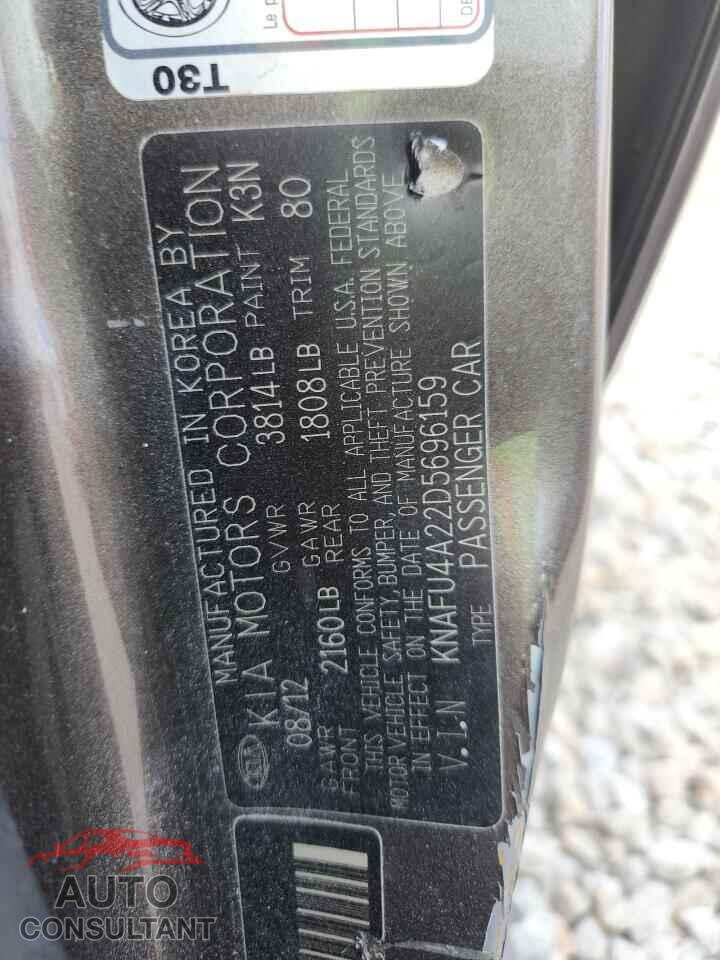 KIA FORTE 2013 - KNAFU4A22D5696159